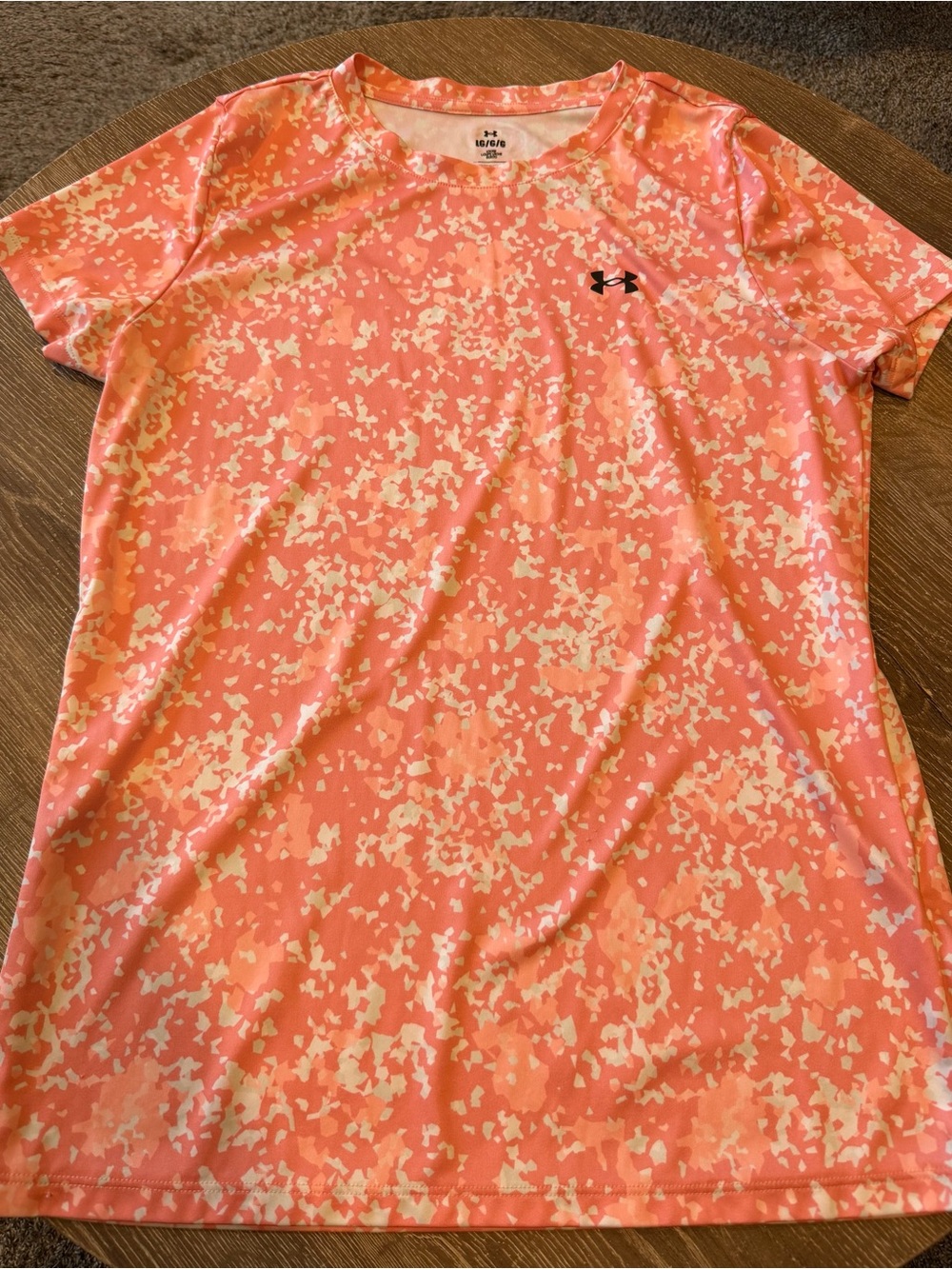 Women’s Under Armour Coral and White Speckle Short Sleeve Performance Tee